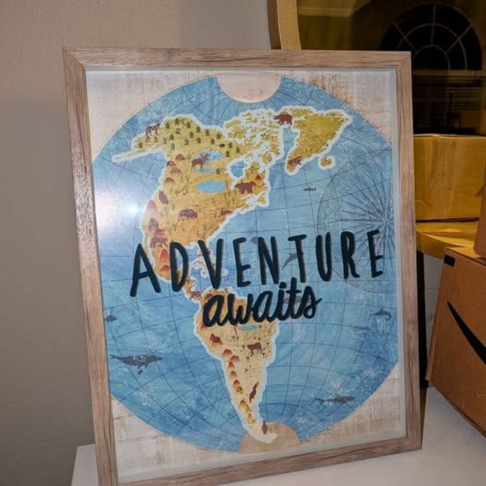 Adventure Awaits Shadowbox Wall Decor